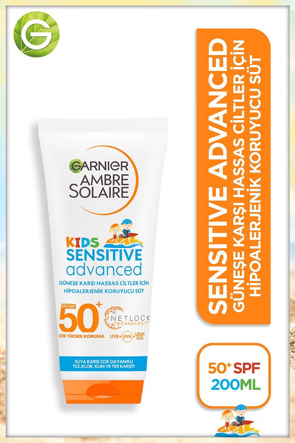 Ambre Solaire Sensitive Advanced Çocuk Güneş Koruyucu Süt GKF50+  200ML