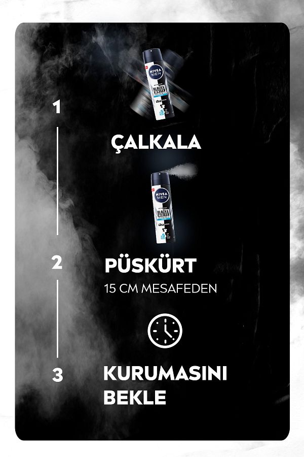Men Erkek Sprey Deodorant Black&white Invisible Fresh 150ml,48 Saat Anti-perspirant Koruma_4