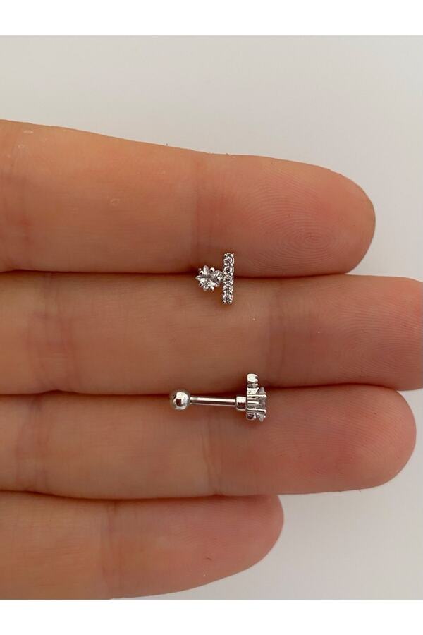 Cerrahi Çelik Tragus Helix Lobe Forward Helix Uyumlu Piercing Küpe
