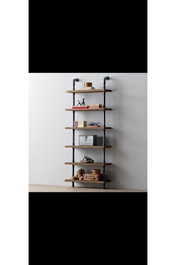 Dekoratif Duvara Borudan Raf blbndesign
