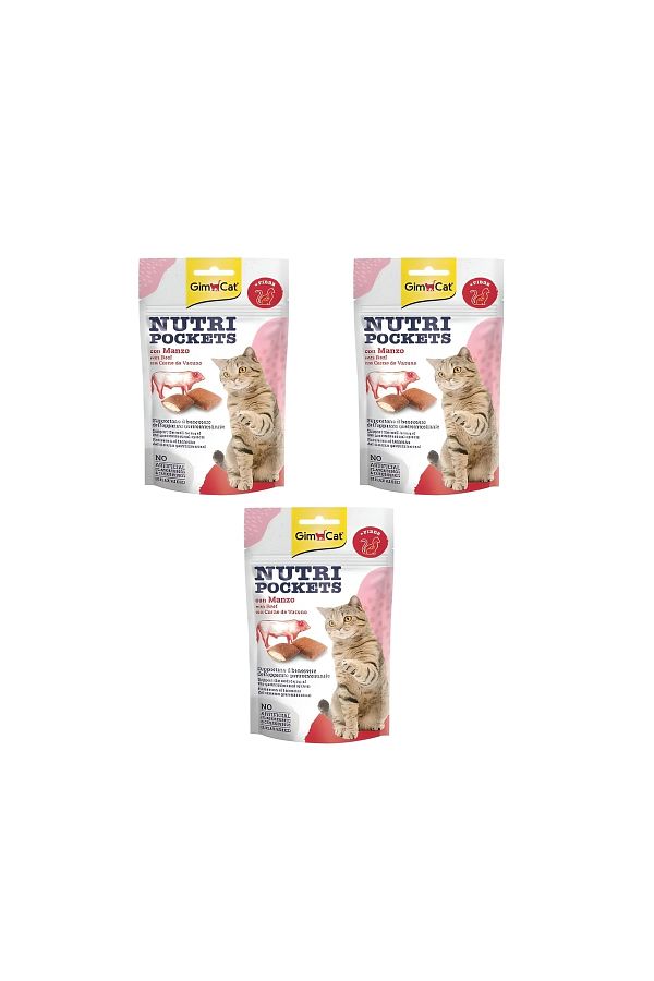 Nutripockets Kedi Ödülü Biftek Malt 60 Gr X 3 Adet