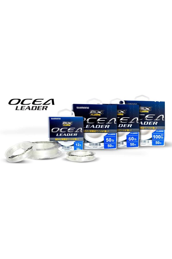 Line Ocea Ex Fluoro Leader 50m 0,406mm 25lb Clear Makara Lider Misina