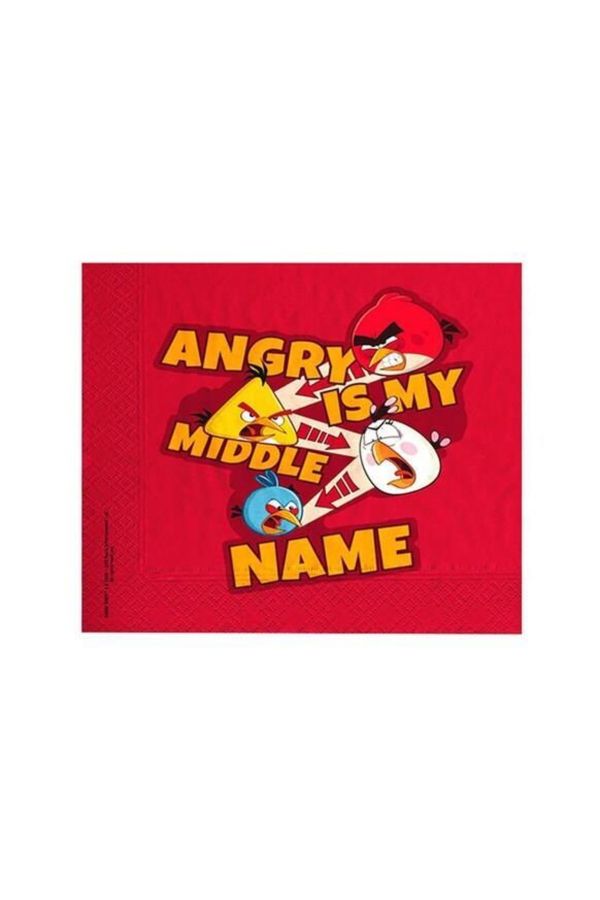 Angry Birds Kırmızı Renk Kağıt Peçete 16'lı