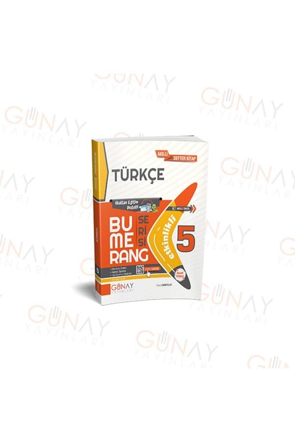 Günay 5. Sınıf Bumerang Serisi Türkçe Akıllı Defter Kitabı