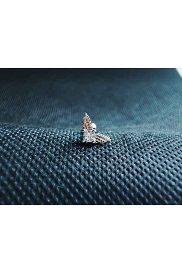 Cerrahi Çelik Zirkon Taşlı Alerji Yapmaz Kıkırdak Ve Tragus Için Uygundur. Araz Piercing