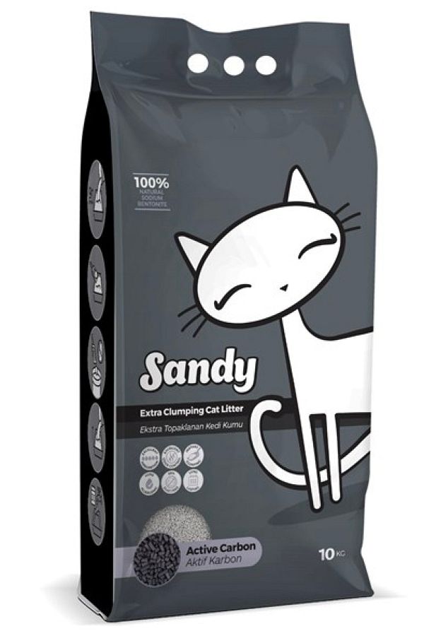 Tozsuz Active Carbon Sodyum Bentonit Topaklanan Kedi Kumu 10 Kg