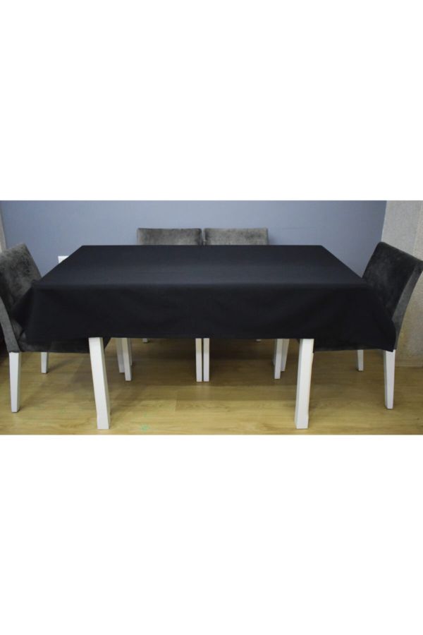 Masa Örtüsü Panama Keten 170x120 Cm Siyah