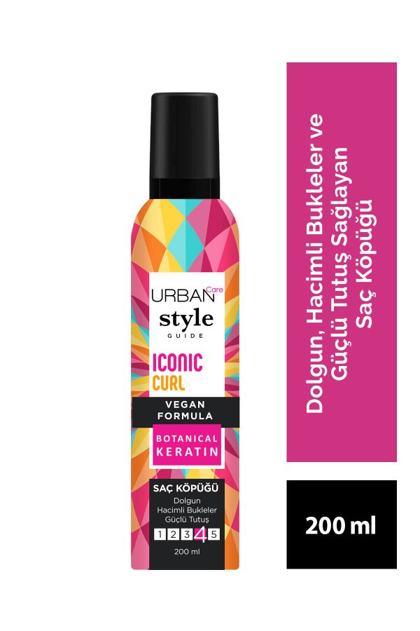 Style Guide Iconic Curl Hacimli Bukleler Sağlayan Saç Köpüğü-güçlü Tutuş-vegan-200 ml