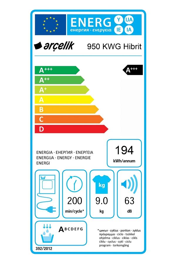 Arçelik 950 Kwg Hibrit Kurutma Makinesi - Görsel 3