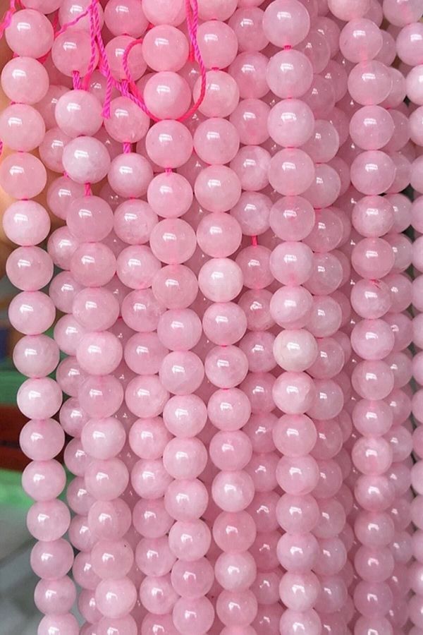 8mm Pembe Kuvars Doğal Taş Dizi