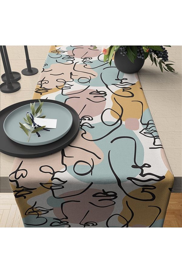 Silüet Desenli 50x140 Cm Runner