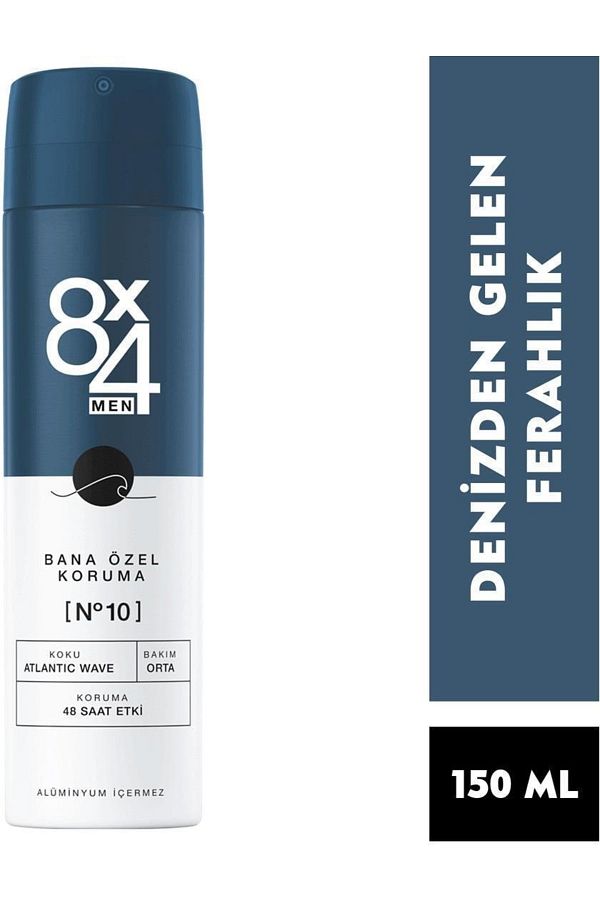 8 X 4 Men Bana Özel Koruma No:10 Atlantic Wave Erkek Deodorant 150 ml