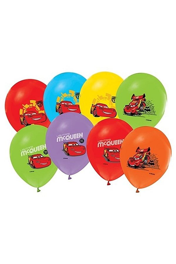 6 Adet Cars Balon Şimşek Mcqueen Arabalar Doğum Günü Parti Balonu