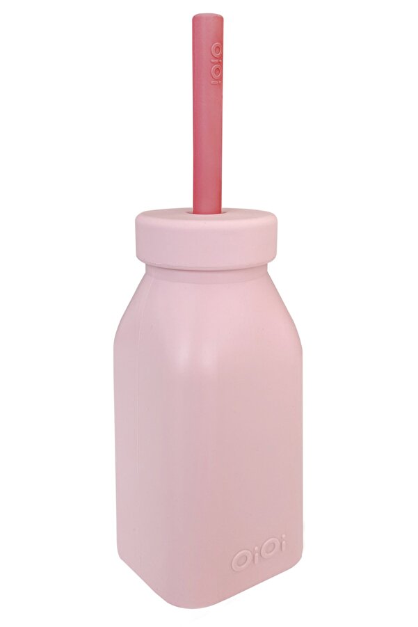 Silikon Şişe Ve Pipet - Pinky Pink / Velvet Rose İlke Bebe