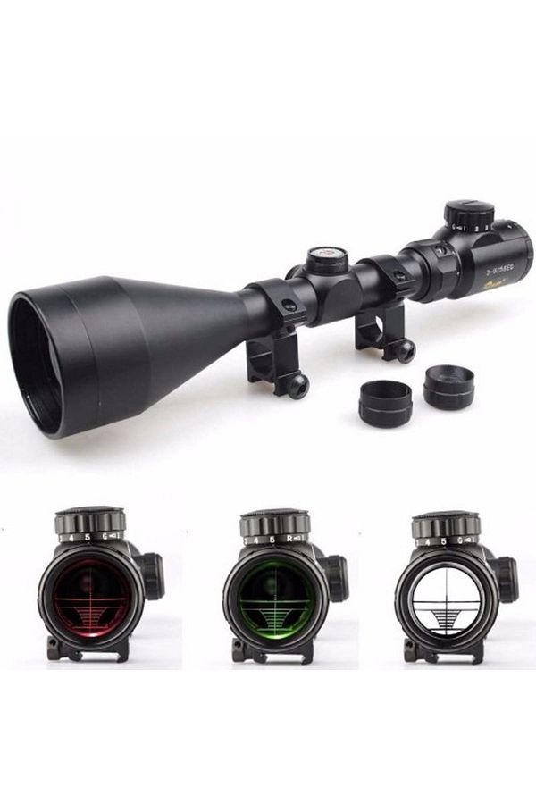 Tr-nikula 3-9x56eg Tüfek Dürbünü Çift Işık Kırmızı,yeşil Kaynaklı Zoomlu