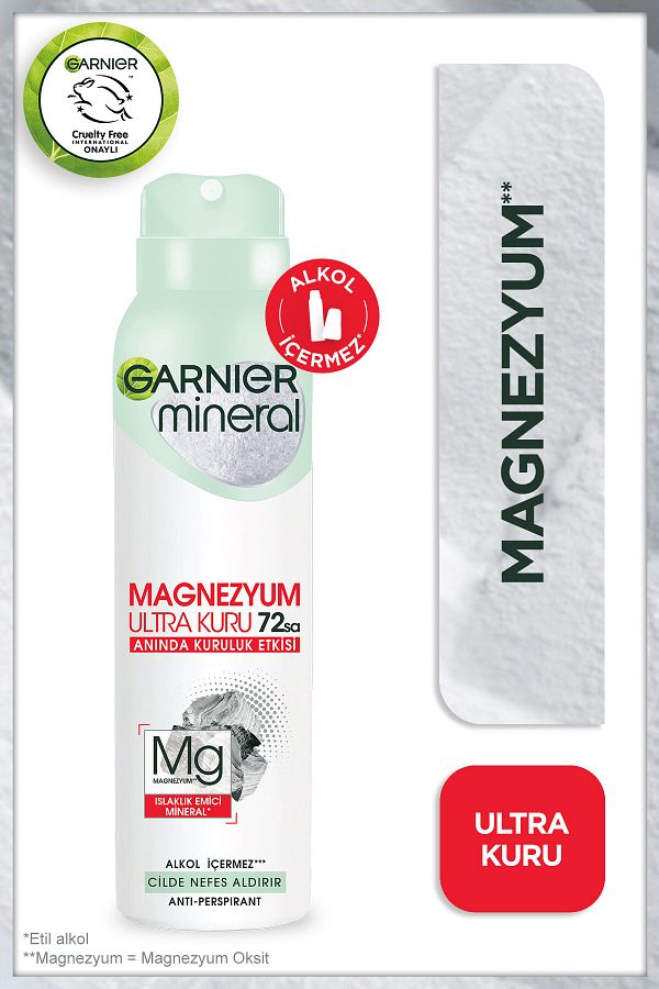 Mineral Magnezyum Ultra Kuru Sprey Deodorant