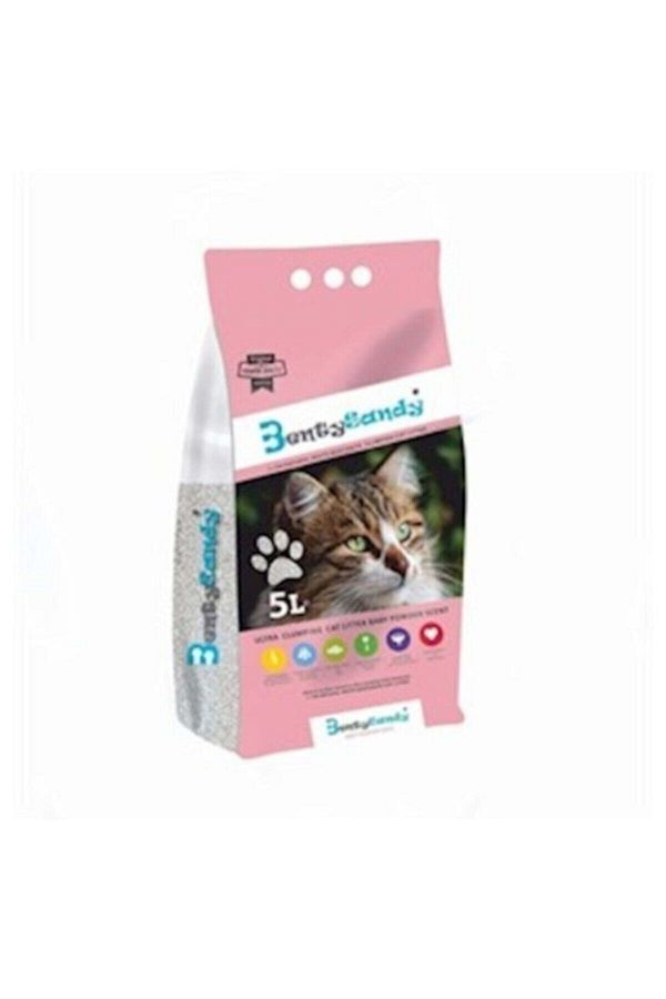 Benty Sandy Bebek Pudrası Kokulu 5 Litre Kedi Kumu