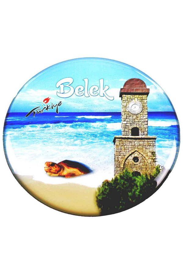 Belek Temalı Yuvarlak Magnet 67 mm 2 Nolu Tasarım
