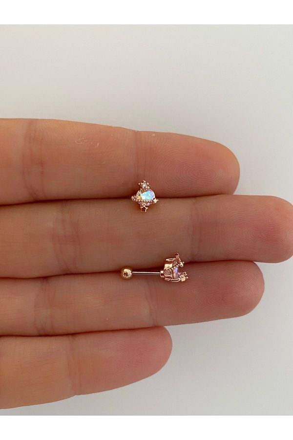 Cerrahi Çelik Tragus Helix Lobe Conch Uyumlu Piercing Küpe