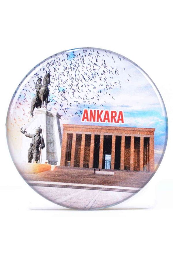 Ankara Temalı Yuvarlak Magnet 67 Mm 12 Nolu Tasarım
