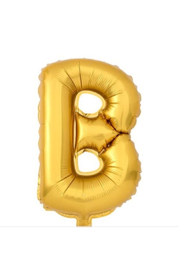 Folyo Balon 100 Cm Harf Şişirilmemiş Altın (b Harfi) 02126