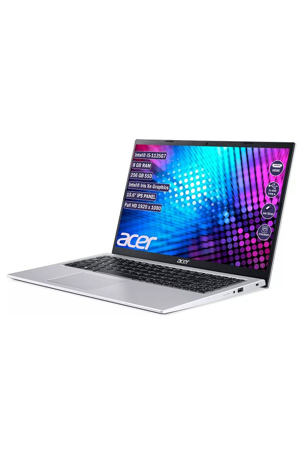 ACER Aspire3 Intel Core i5-1135G7 8GB 256GB SSD 15,6" FHD DOS Dizüstü Bilgisayar (ACER Türkiye Garantili) - Görsel 3
