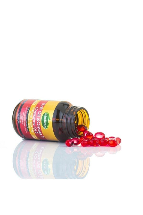 Krill Oil Omega 3 Koenzim Q10 Kapsül Krill Yağı Balık Yağı Q10 1330mg 60 Kapsül