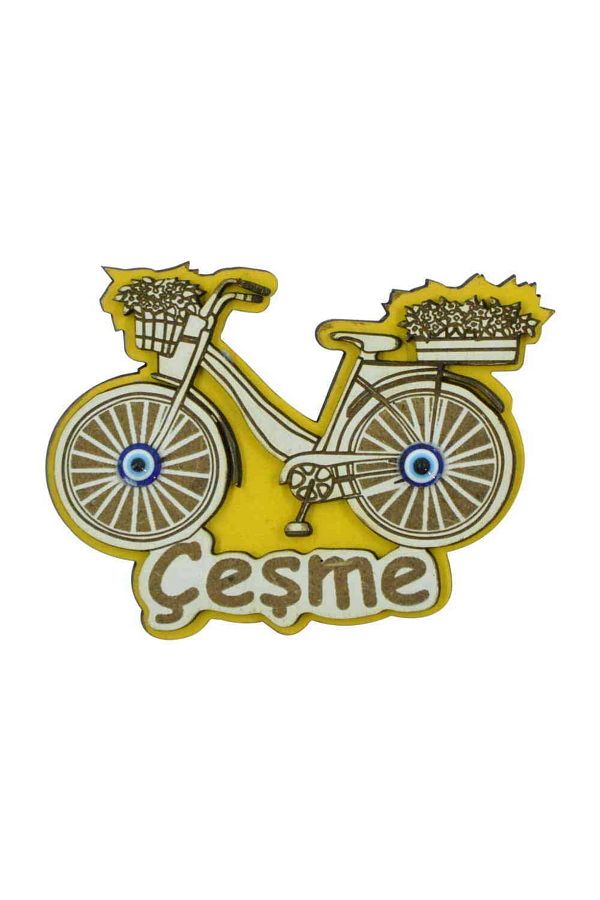 Çeşme Temalı Ahşap Magnet 4 Nolu Tasarım