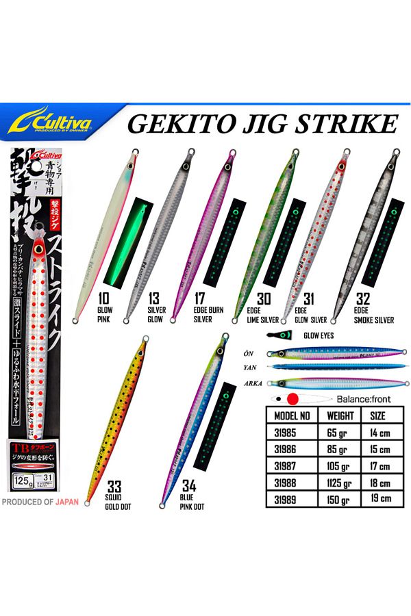 31988 GEKITO JIG STRIKE 18cm 125 gr