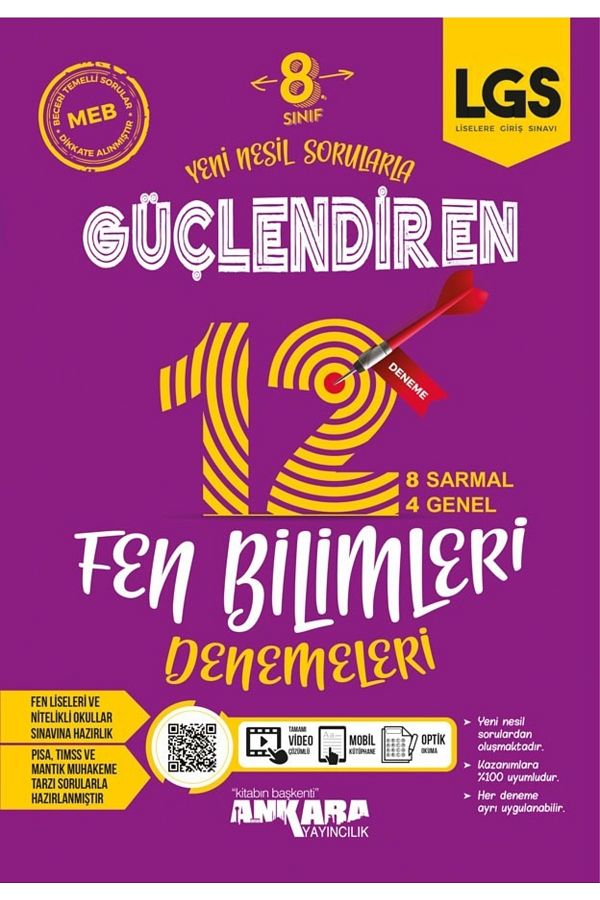 Ankara 8. Sınıf Lgs Fen Bilimleri Güçlendiren 12 Deneme