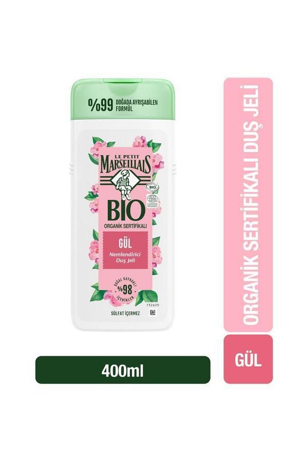 Bıo Organik Sertifikalı Gül Duş Jeli 400 ml