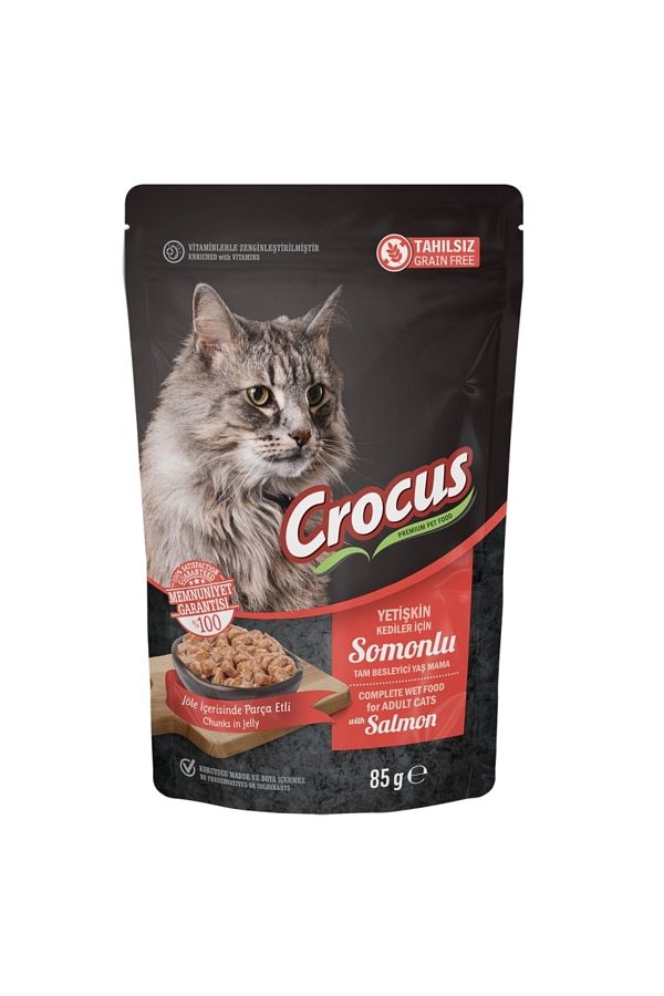 Tahılsız Kedi Somonlu Jöleli Pouch Yaş Mama 85 G 24 Adet Bizim City Petshop