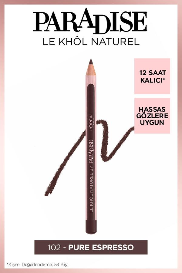 Kahverengi Göz Kalemi - L'oréal Paris Paradise Le Khol Göz Kalemi 102 Pure Espresso