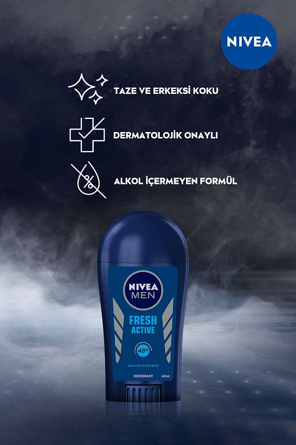 Men Erkek Stick Deodorant Fresh Active 48 Saat Deodorant Koruması, 40ml_2