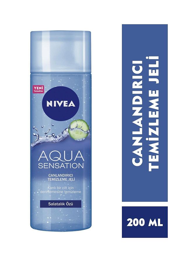 Aqua Sensation Canlandırıcı Yüz Temizleme Jeli 200ml,Salatalık Özü ile Etkili Yüz Temizleme