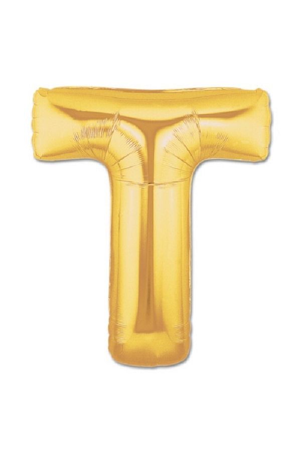 Harf Balon Folyo T Harfi Gold 34 Inç 76 cm