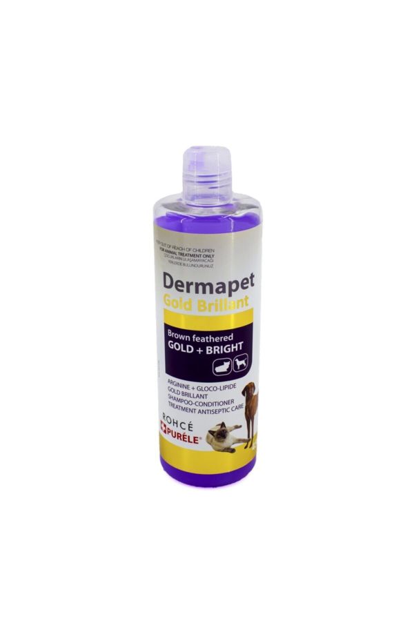 Purele Dermapet Sarı Kahverengi Irk Kedi Ve Köpek Için Dermatolojik Etkili Kremli Şampuan 450 ml