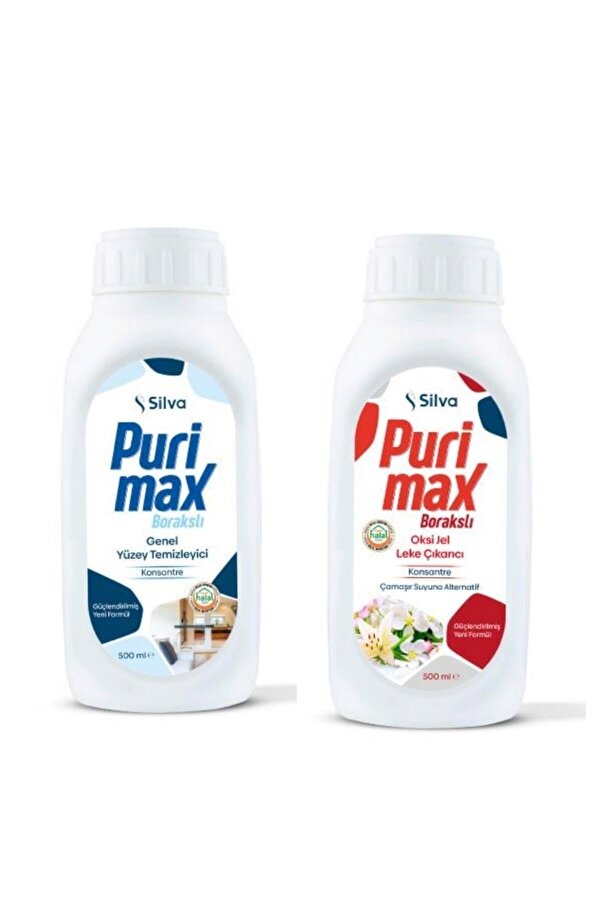 Purimax Genel Yüzey Temizleyici+çamaşır Suyuna Alternatif Oksi Jel 2* 500 Ml Ahenk Büro Mobilya