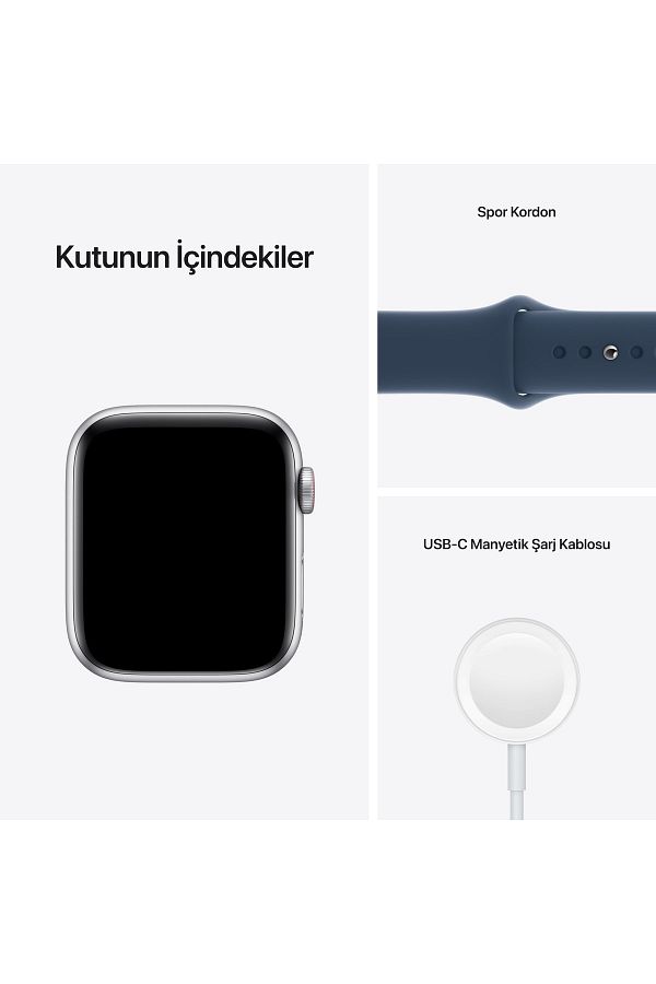 Apple Watch Se Gps + Cellular, 40mm Silver Aluminium Case With Abyss Blue Sport Band - Regular - Görsel 8