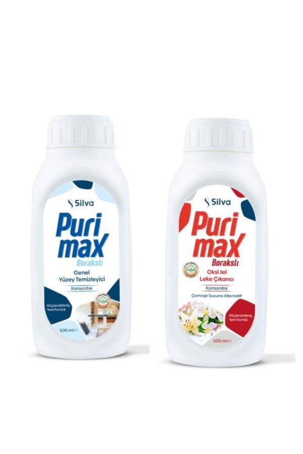 Purimax Genel Yüzey Temizleyici+çamaşır Suyuna Alternatif Oksi Jel 2* 500 Ml
