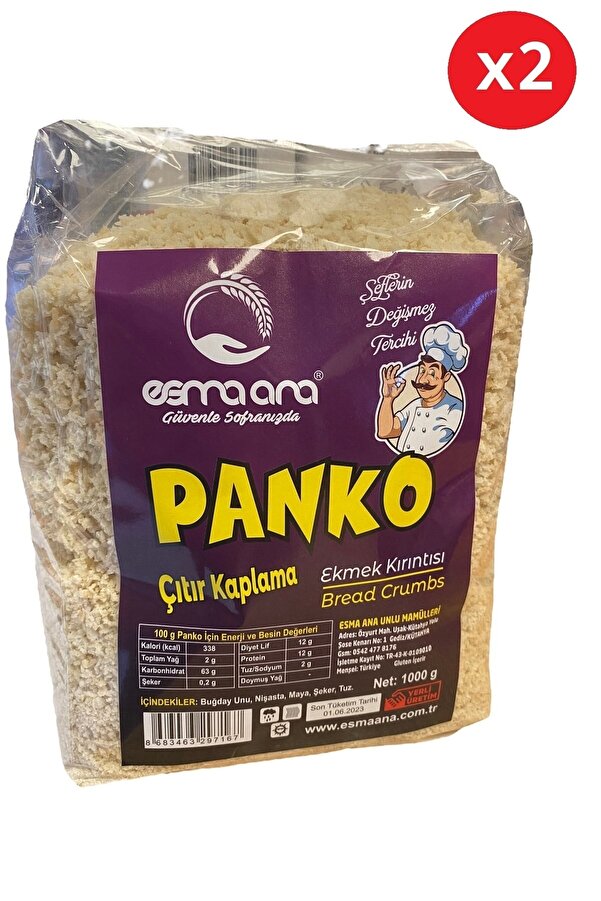 Panko 2 Adet Ekmek Kırıntısı 2 X 1000 G