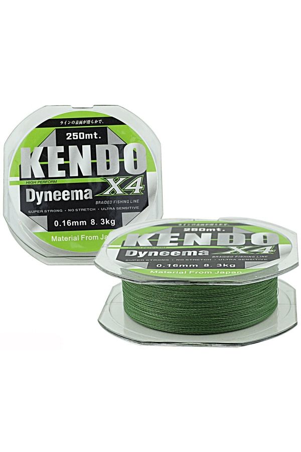 Dynema 4 Örgü 250mt 0.14mm (green) Ip Misina