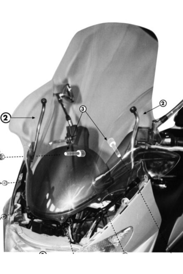 D156kıt Suzuki Burgman An 250-400 (98-02) Ön Cam Siperlik Bağlantısı