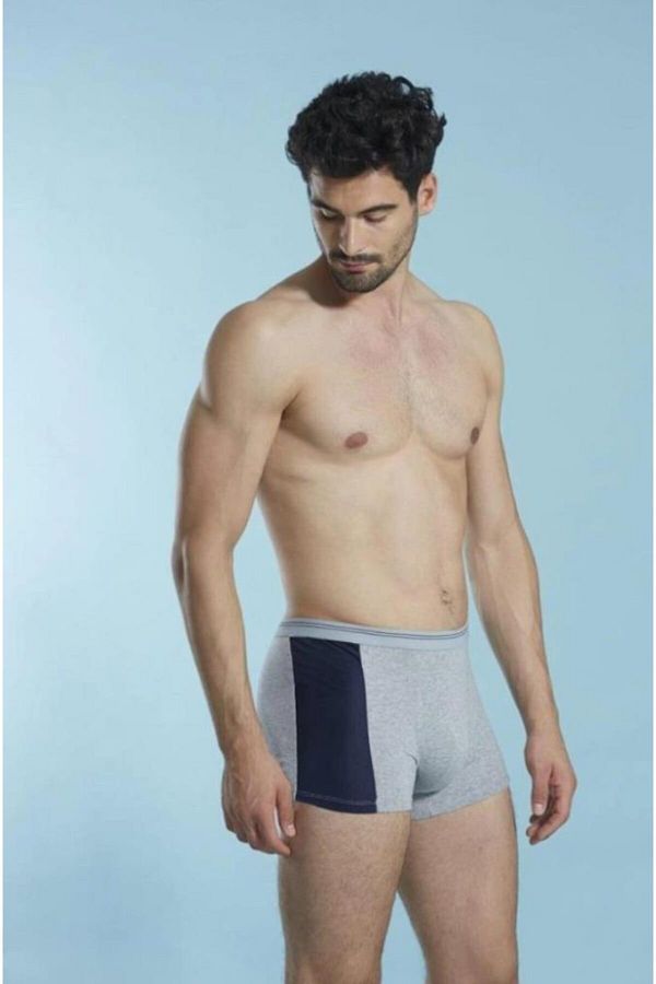 6508-3 Erkek Fileli Spor Boxer 3 Lü Gri_0