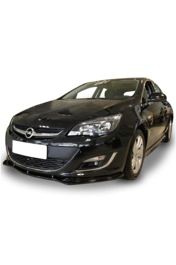 Opel Astra J Hb - Sedan Uyumlu (2013-2015) Makyajlı Ön Tampon Altı Lip (plastik - Parlak Siyah)_1