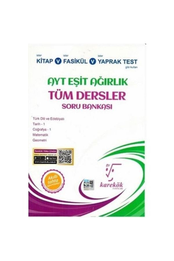 Karekök Ayt Tüm Dersler Eşit Ağırlık Soru Bankası