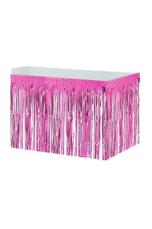 Pembe Renk Masa Eteği Masa Püskülü