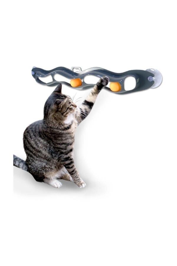 Vantuzlu Kedi Oyun Tüneli 3 Şeritli 54cm
