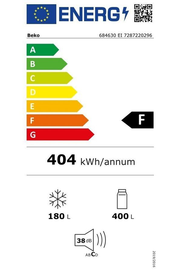 Beko 684630 Eı A++ Kombi No-frost Buzdolabı - Görsel 4