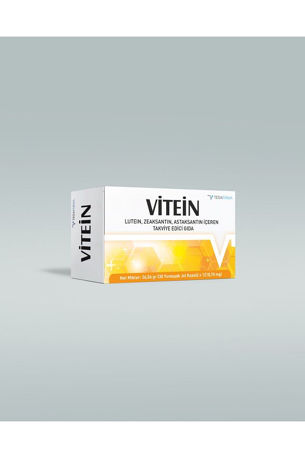 Vitein Lutein, Zeaksantin, Astaksantin İçeren Takviye Edici Gıda, 30 Soft Jel Kapsül
